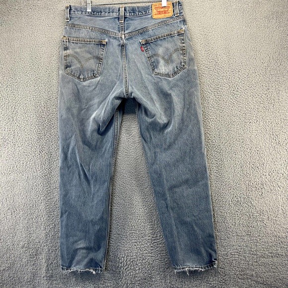 Levi's 550 Jeans Mens 36x32 Blue Denim Cotton Straight Leg Relaxed Fit 35x30 - Picture 12 of 16